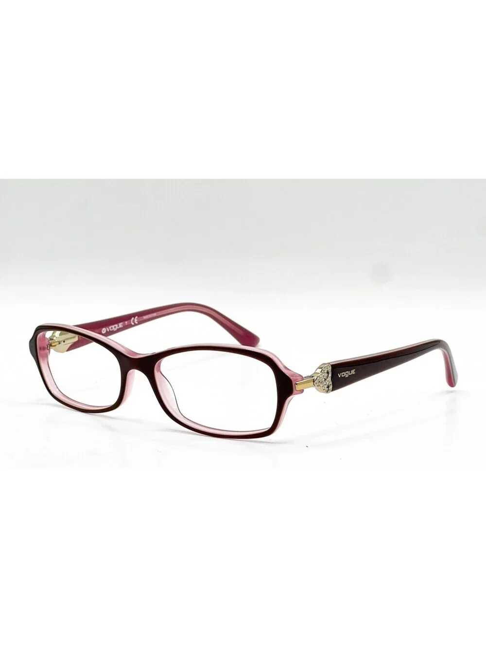 Vogue VO 2789-B 1941 Top Brown Pink Rectangle Authentic Eyeglass Frames 52-16